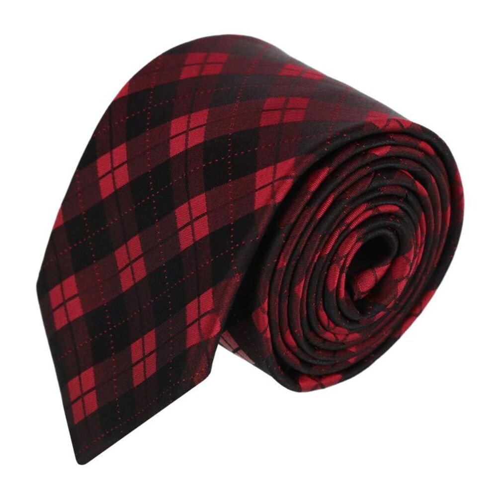 Trafalgar Digby Checkered Plaid Silk Necktie